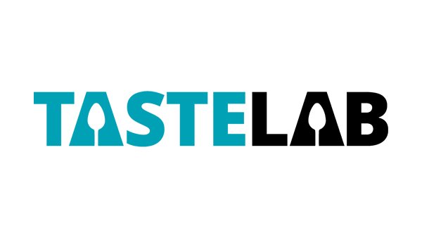 TasteLab-nimi muotoiltuna logoksi